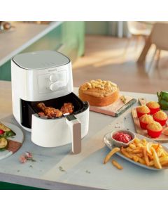 مقلاة هوائية فيليبس بيضاء ، سعة 4.1 لتر ، بتقنية Rapid Air ، قدرة 1400 واط ، ابيض - HD9200/20
