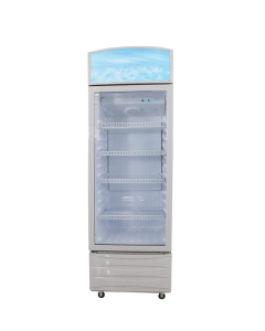 بان كول ثلاجة عرض باب واحد زجاج ، سعة 11.9 قدم ، 338 لتر ، ابيض - XLS-350W