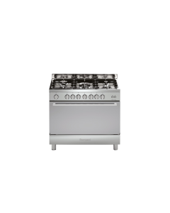 بومباني فرن غاز ، مقاس 60×90 سم ، 5 عيون ، أمان كامل ، شواية ، استيل ، ايطالي - ESSENTIAL90.GG5TCIX