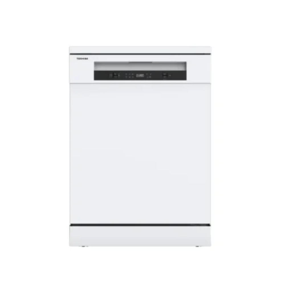 توشيبا غسالة صحون ، دورين ، 3 رفوف ، 14 مكان ، 6 برامج ، ابيض - DW-14F5ME(W)-SA